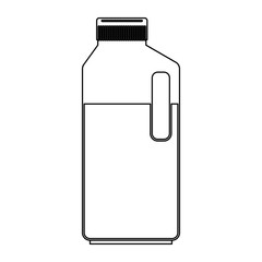 orange juice bottle in monochrome silhouette
