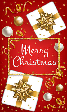 Merry Christmas red background