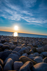 Soleil sur les galets