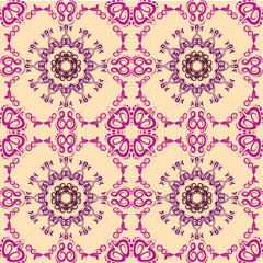 Seamless abstract floral pattern,mandala pattern