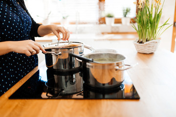 Meal being made in kitchen