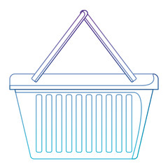 shopping basket icon in degraded purple to blue color contour