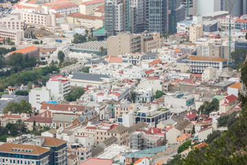 Fototapeta na wymiar Gibraltar panorama from Upper Rock