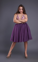 Naklejka premium Strong and gentle girl background isolated