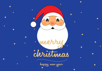     merry christmas vintage text card 