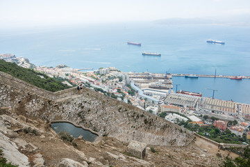 Obraz premium Gibraltar panorama from Upper Rock