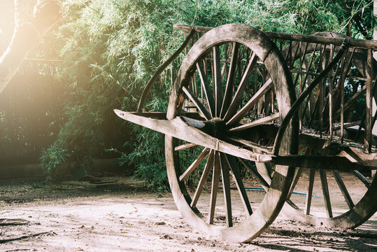 Old And Authentic Black Bullock Car.