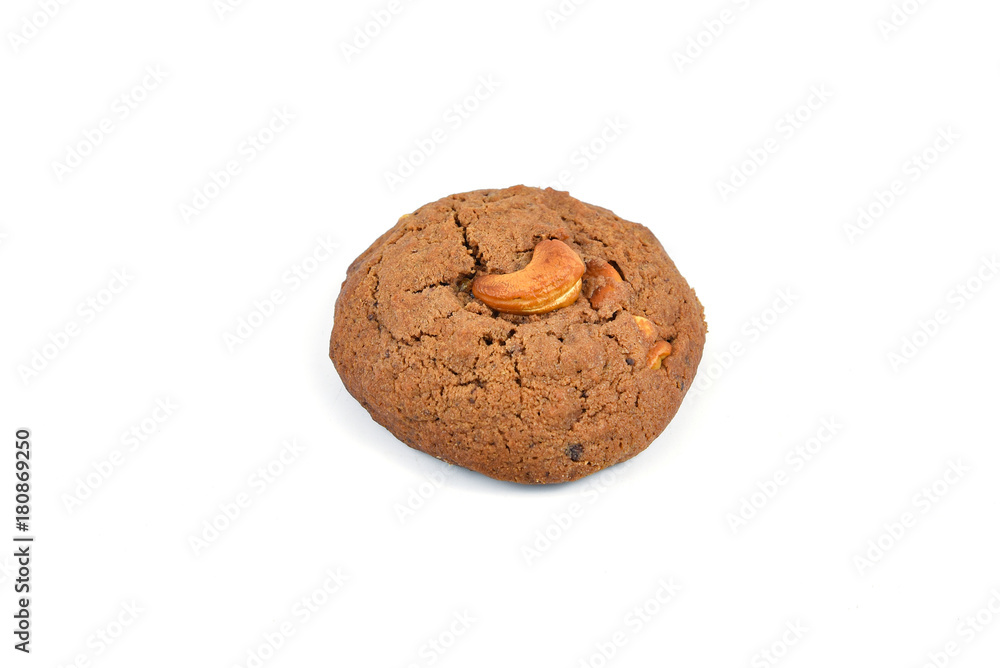 Wall mural cookie isolated on white background.