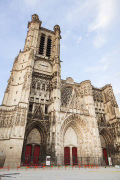 Troyes Cathedral At Sunset