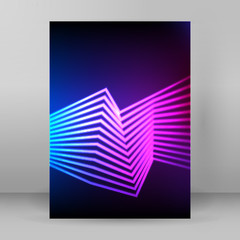 colors abstract backgroubnd glow light effect  A4 brochure15