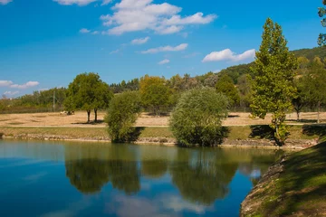 Foto auf Acrylglas Parco fluviale del fiume Tevere vicino Todi, Umbria © Buffy1982