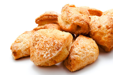 Perfect cookies biscuit pastry isolated on white