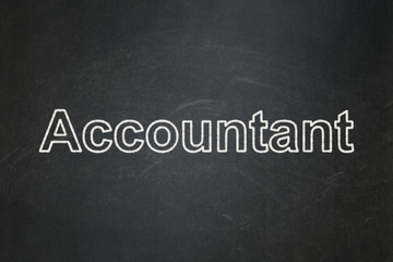 Obraz premium Money concept: text Accountant on Black chalkboard background