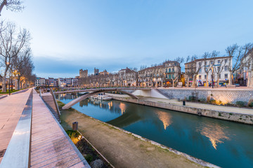 Canal de la Robine in Narbonne, France