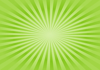 Abstract soft Green rays background. Vector