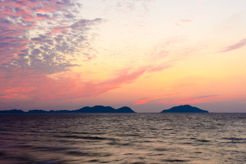 玄界灘の夕焼け