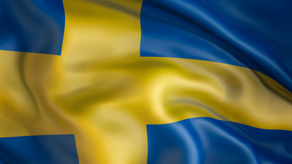 Waiving Flag of Sweden