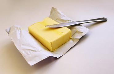 Opened Block Of Butter With A Knife . Butter hits record high price .