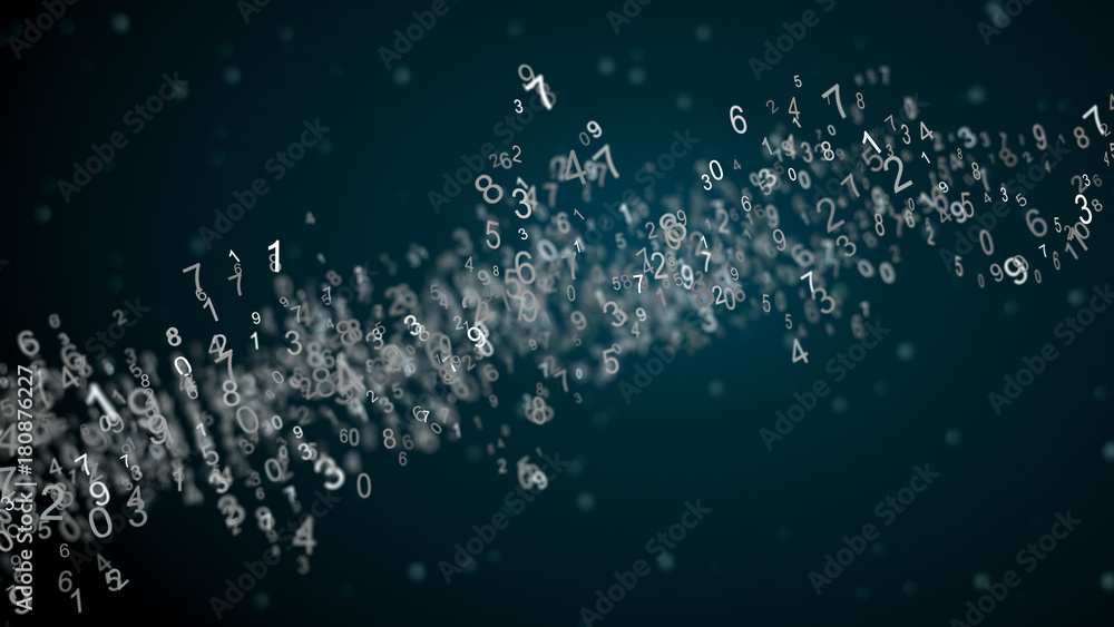 Poster image of abstract network with digits