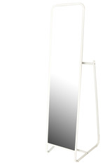 Modern White Large Mirror on white background