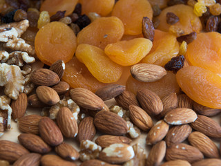 Different dry fruits.