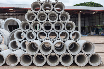 Drainage pipe. Sewer pipes used for drainage construction.