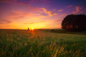 Violetter Sonnenuntergang