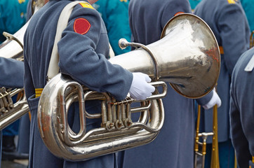 The musician of military orchestra.