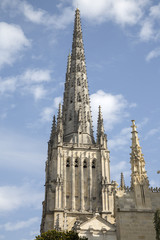 Fototapeta na wymiar Tower at Cathedral Church, Bordeaux