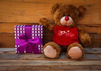 Valentines Day. Teddy Bear Loving cute