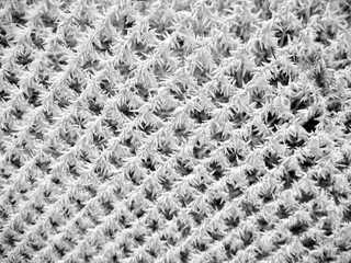 large crystals of snow on the surface