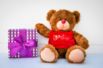 Valentines Day. Teddy Bear Loving cute