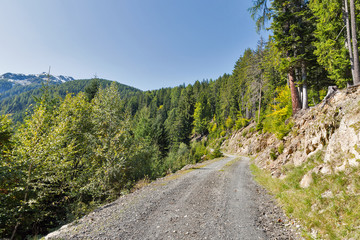 Alpine road in Western Carinthia, Austria.
