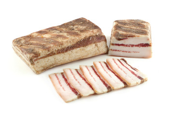 bacon on white background