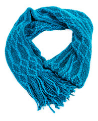 blue woolen scarf