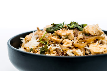 Homemade chicken fried rice with vegetables