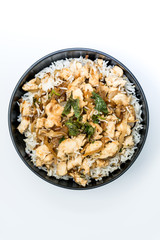 Homemade chicken fried rice with vegetables