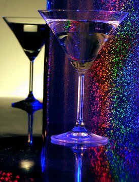 wine in glass and reflex