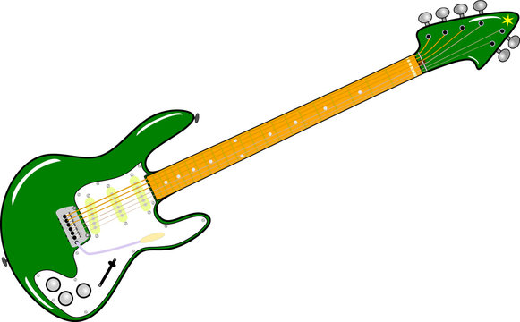 Gr&uuml;ne E-Gitarre