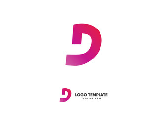 D Initial Logo Template