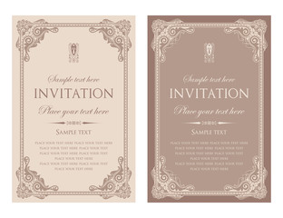 Invitation card vector design - vintage style