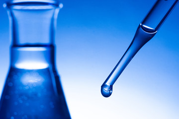 drop liquid  into a test tube