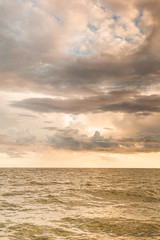 Beautiful sunset on the ocean sea