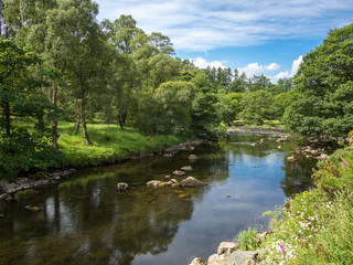 River Greta on sunny day near Keswick