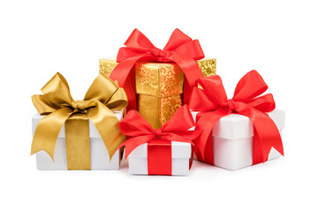 set of gift box isolated on white background