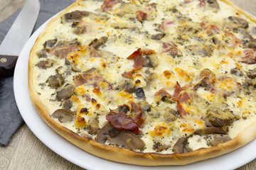 tarte aux champignons