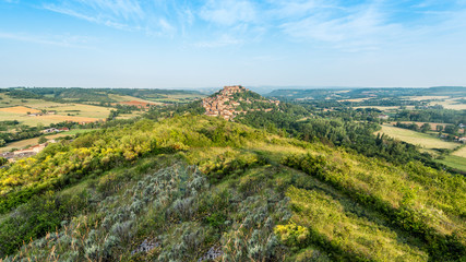 Cordes-sur-Ciel, France from eastern viewpoint