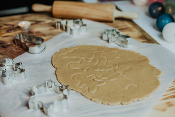Traditional christmas ginger cookies cooking 