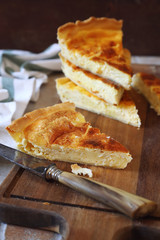 French cuisine. Norman Camembert cheese flan