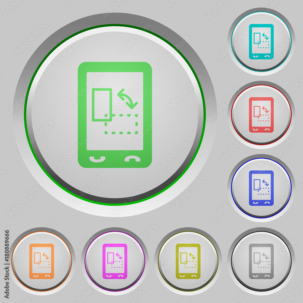 Poster mobile gyrosensor push buttons